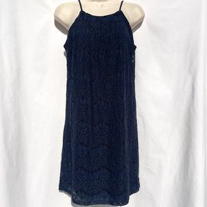 Monteau Loss Angeles Lace Dress Navy Blue Size S